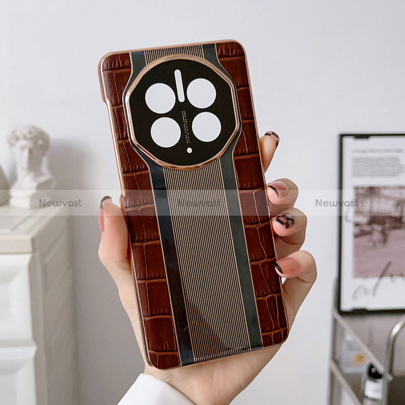 Soft Luxury Leather Snap On Case Cover LF3 for Huawei Mate 50 Pro