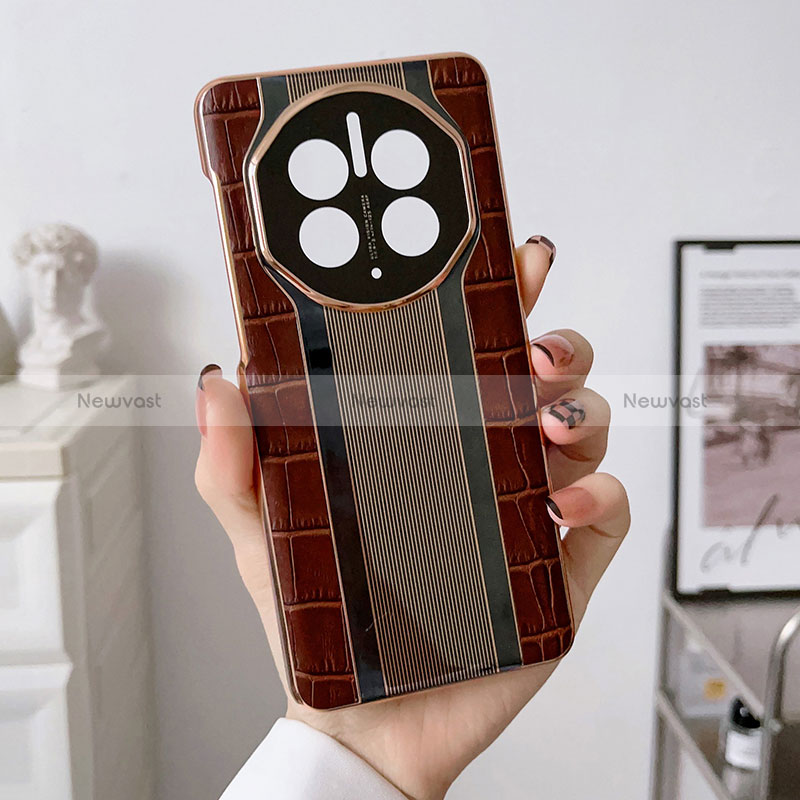 Soft Luxury Leather Snap On Case Cover LF3 for Huawei Mate 50 RS