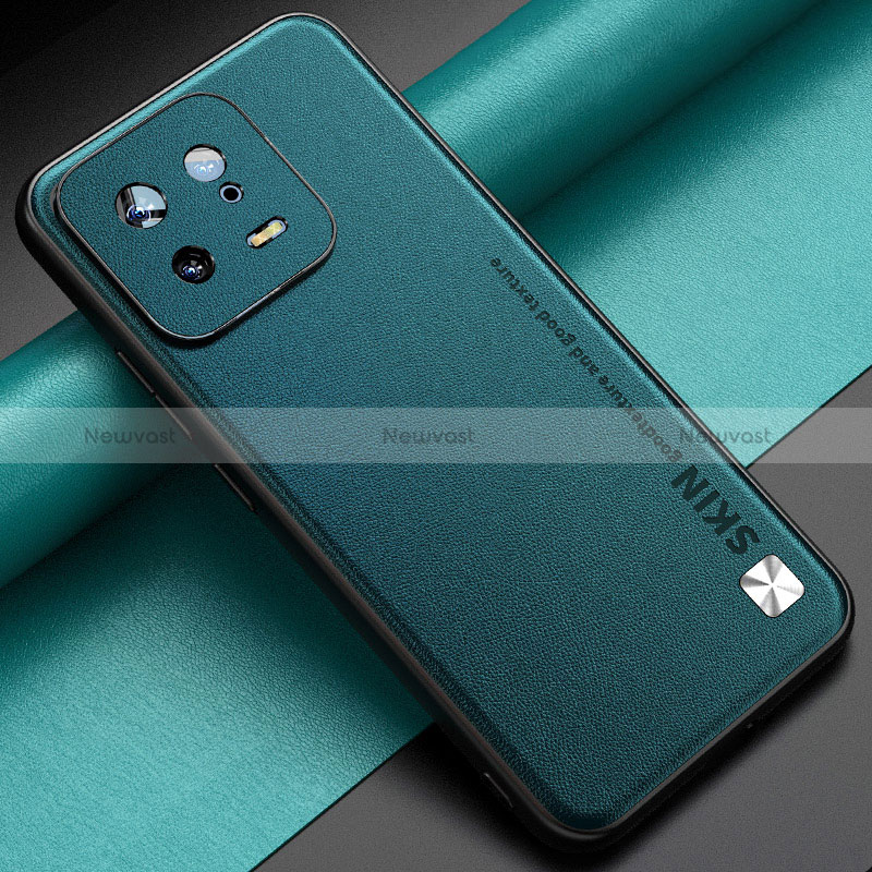 Soft Luxury Leather Snap On Case Cover LS2 for Xiaomi Mi 13 Pro 5G Green