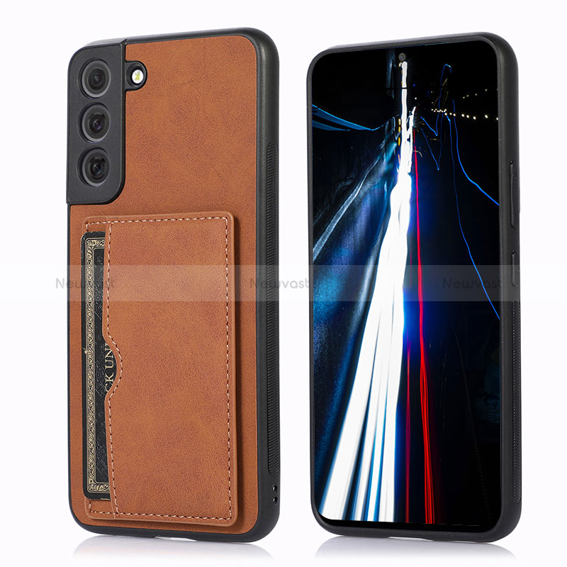 Soft Luxury Leather Snap On Case Cover M03T for Samsung Galaxy S22 Plus 5G