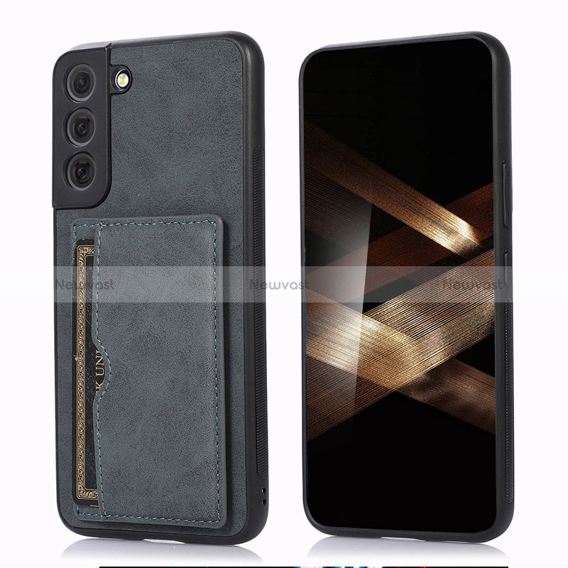 Soft Luxury Leather Snap On Case Cover M03T for Samsung Galaxy S24 Plus 5G Black