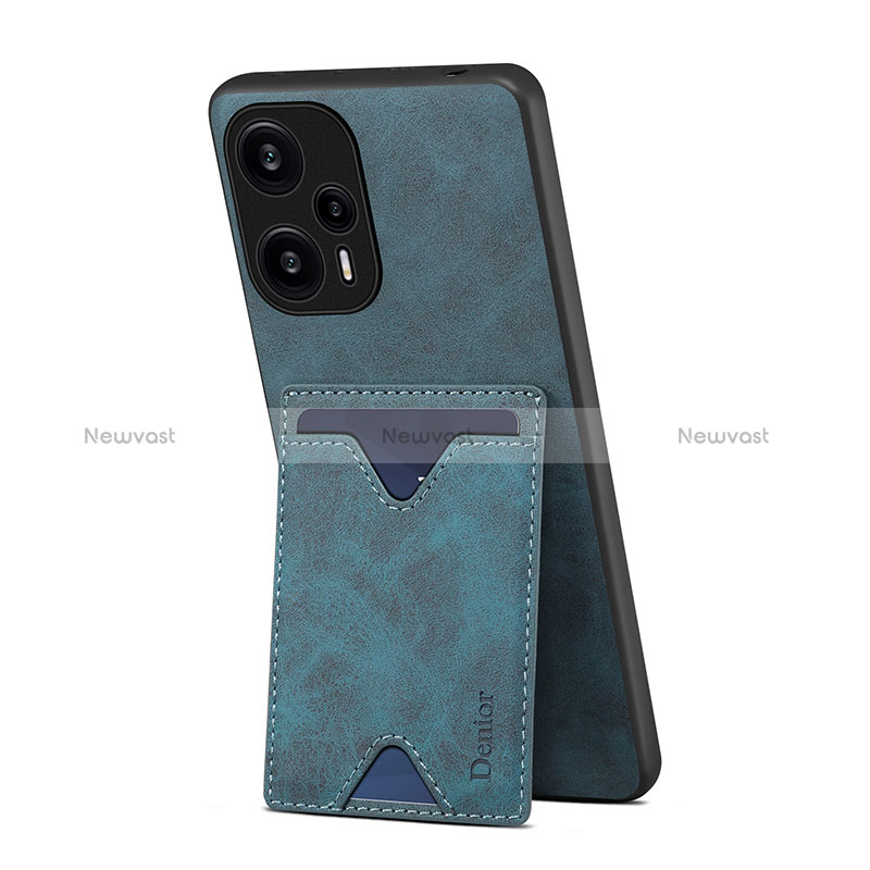 Soft Luxury Leather Snap On Case Cover MT1 for Xiaomi Poco F5 5G Blue