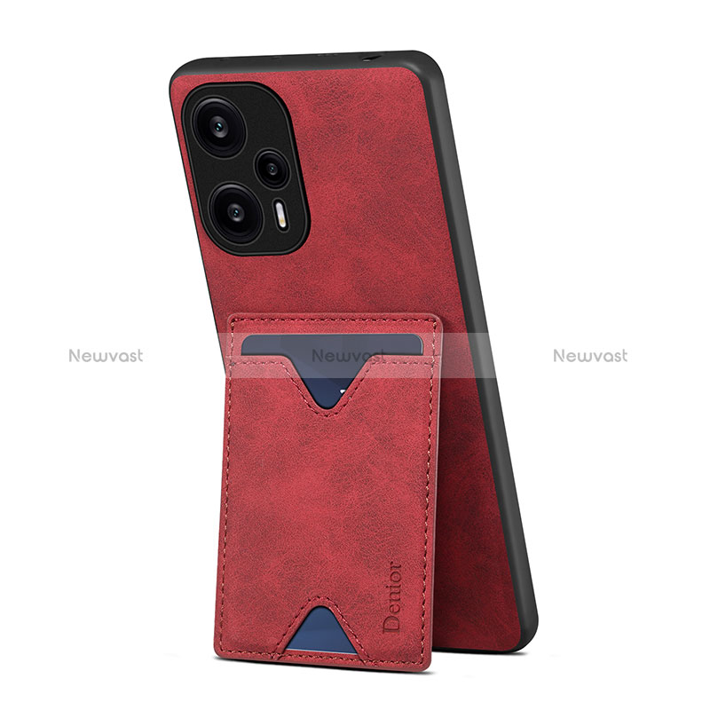 Soft Luxury Leather Snap On Case Cover MT1 for Xiaomi Redmi Note 12 Turbo 5G Red