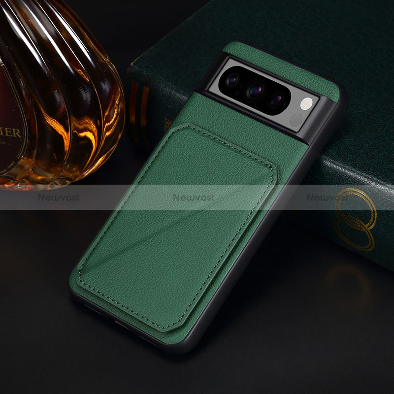 Soft Luxury Leather Snap On Case Cover MT2 for Google Pixel 8 Pro 5G Green