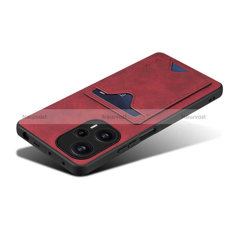 Soft Luxury Leather Snap On Case Cover MT2 for Xiaomi Redmi Note 12 Turbo 5G Red