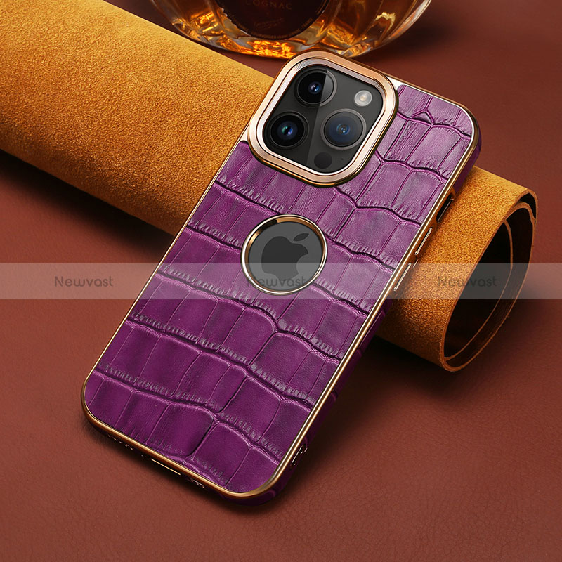 Soft Luxury Leather Snap On Case Cover MT3 for Apple iPhone 15 Pro