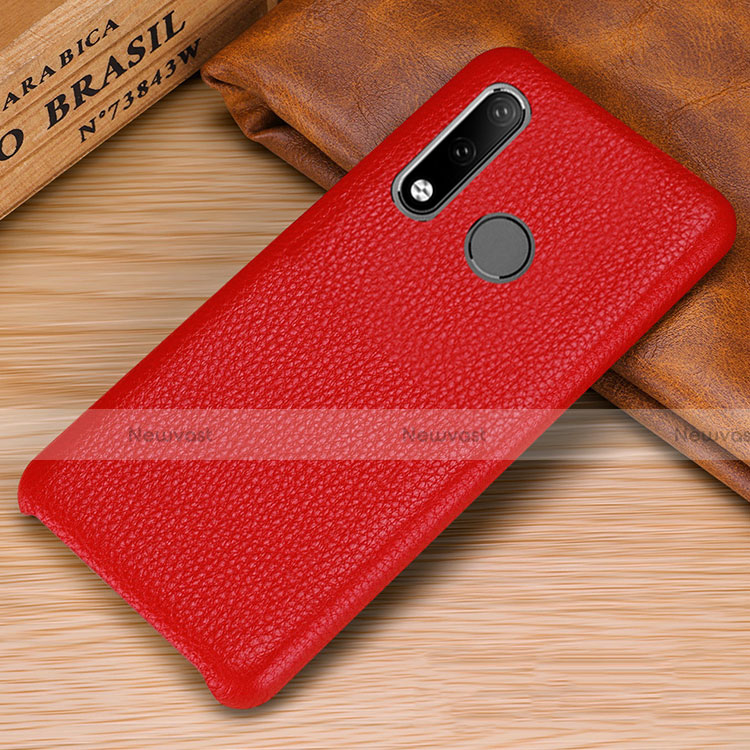 Soft Luxury Leather Snap On Case Cover P01 for Huawei P30 Lite New Edition Red