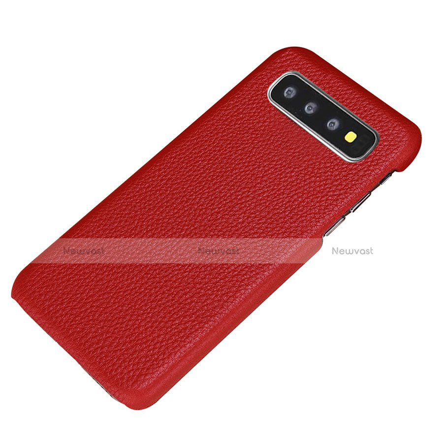 Soft Luxury Leather Snap On Case Cover P01 for Samsung Galaxy S10