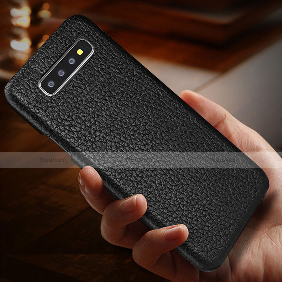 Soft Luxury Leather Snap On Case Cover P01 for Samsung Galaxy S10