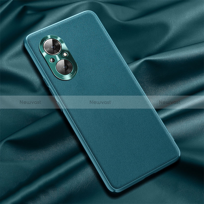 Soft Luxury Leather Snap On Case Cover QK1 for Huawei Honor 50 SE 5G Green