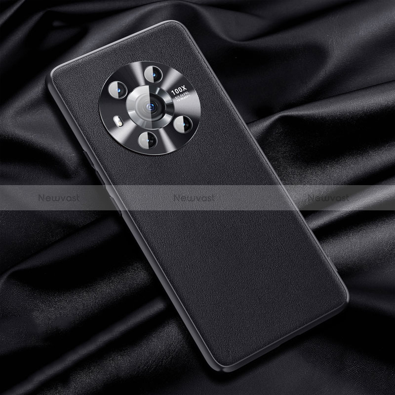 Soft Luxury Leather Snap On Case Cover QK1 for Huawei Honor Magic3 5G Black