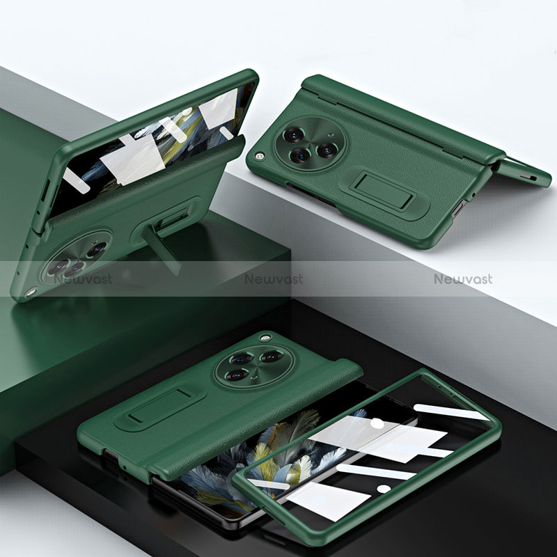 Soft Luxury Leather Snap On Case Cover QK1 for Oppo Find N3 5G Green