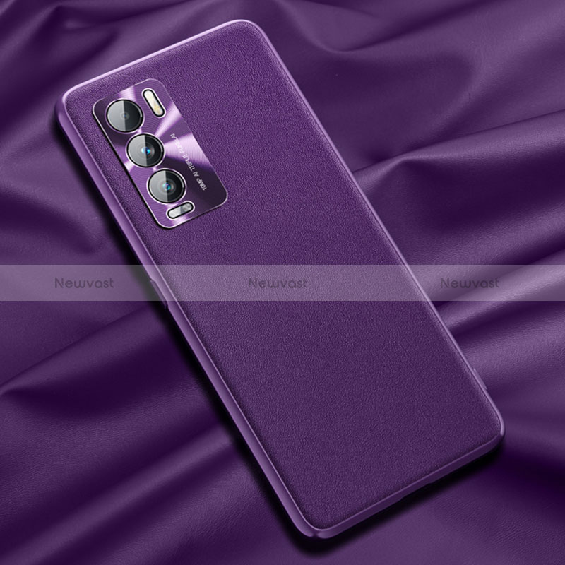 Soft Luxury Leather Snap On Case Cover QK1 for Realme GT Master Explorer 5G Purple