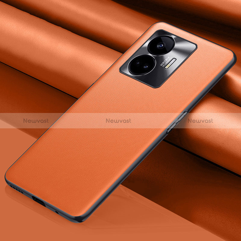 Soft Luxury Leather Snap On Case Cover QK1 for Realme GT Neo5 240W 5G Orange