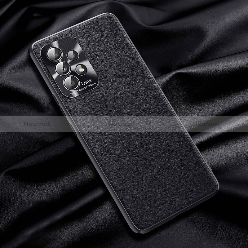 Soft Luxury Leather Snap On Case Cover QK1 for Samsung Galaxy A52s 5G Black