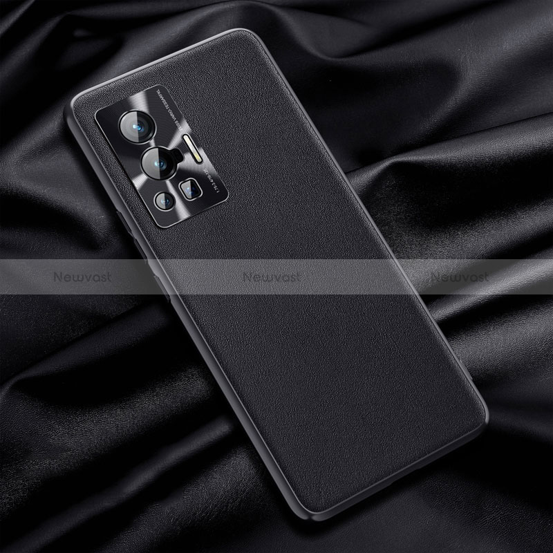 Soft Luxury Leather Snap On Case Cover QK1 for Vivo X70 Pro 5G Black