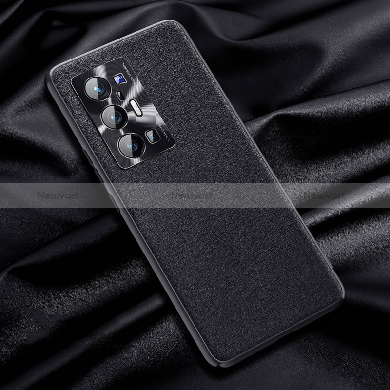 Soft Luxury Leather Snap On Case Cover QK1 for Vivo X70 Pro+ Plus 5G Black