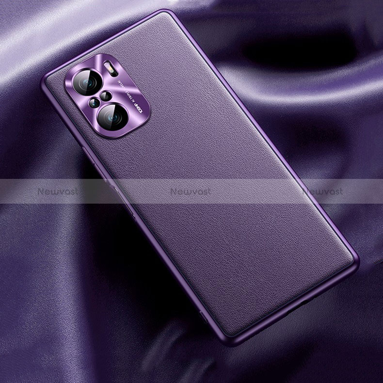 Soft Luxury Leather Snap On Case Cover QK1 for Xiaomi Mi 11X Pro 5G Purple