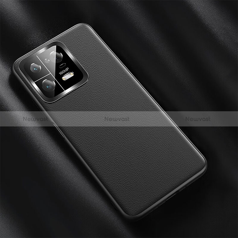 Soft Luxury Leather Snap On Case Cover QK1 for Xiaomi Mi 13 Pro 5G Black