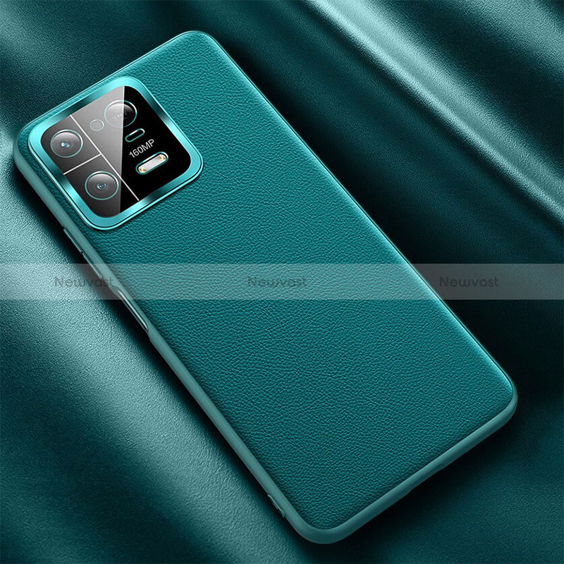 Soft Luxury Leather Snap On Case Cover QK1 for Xiaomi Mi 13 Pro 5G Green