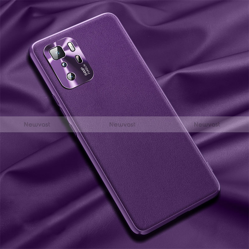 Soft Luxury Leather Snap On Case Cover QK1 for Xiaomi Poco X3 GT 5G Purple