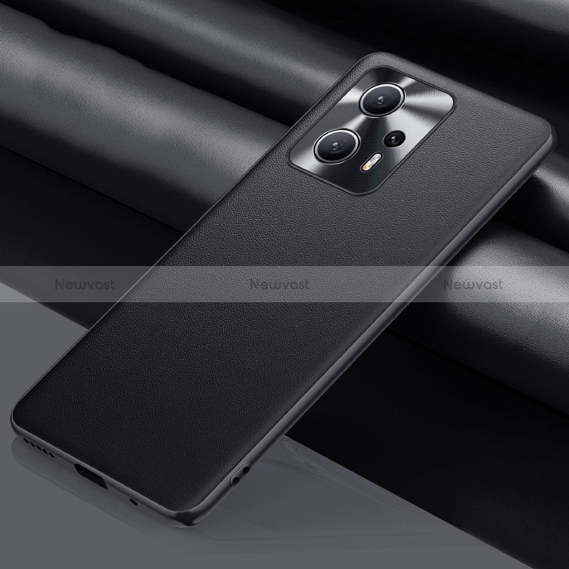 Soft Luxury Leather Snap On Case Cover QK1 for Xiaomi Poco X4 GT 5G Black