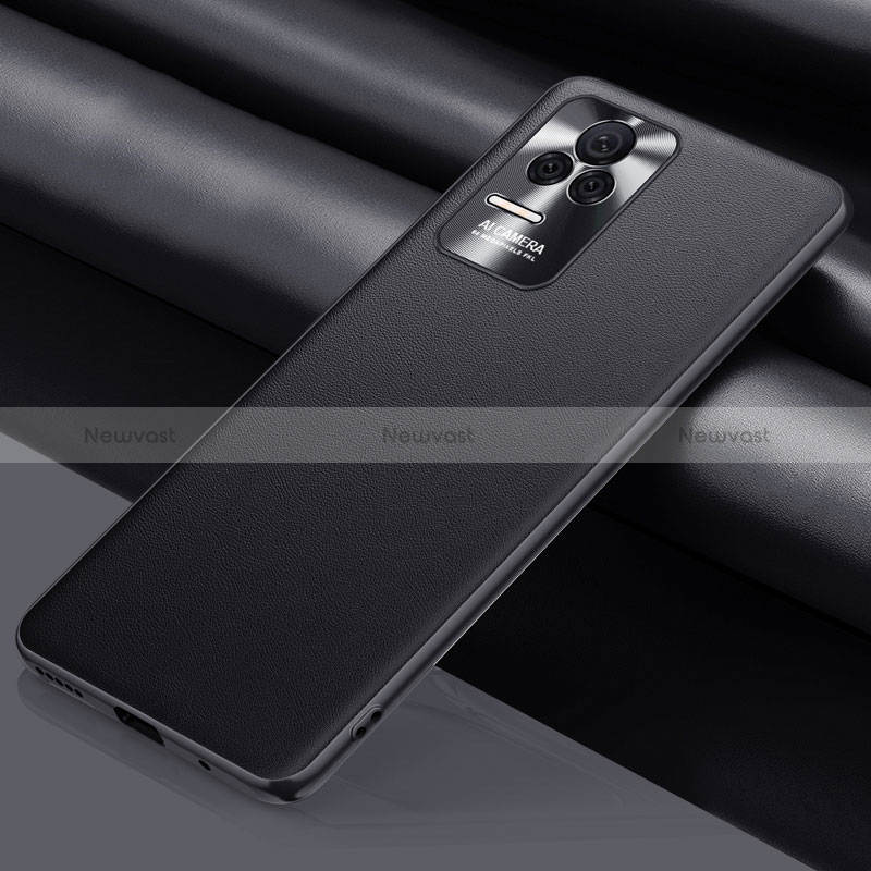 Soft Luxury Leather Snap On Case Cover QK1 for Xiaomi Redmi K40S 5G Black