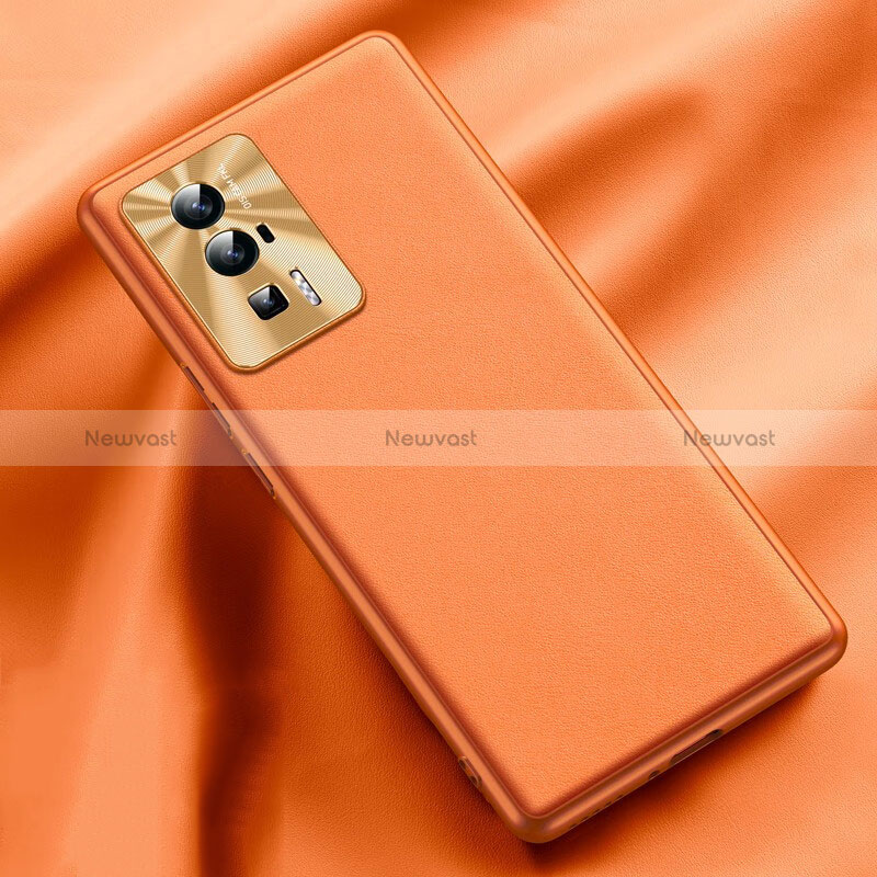 Soft Luxury Leather Snap On Case Cover QK1 for Xiaomi Redmi K60 Pro 5G Orange