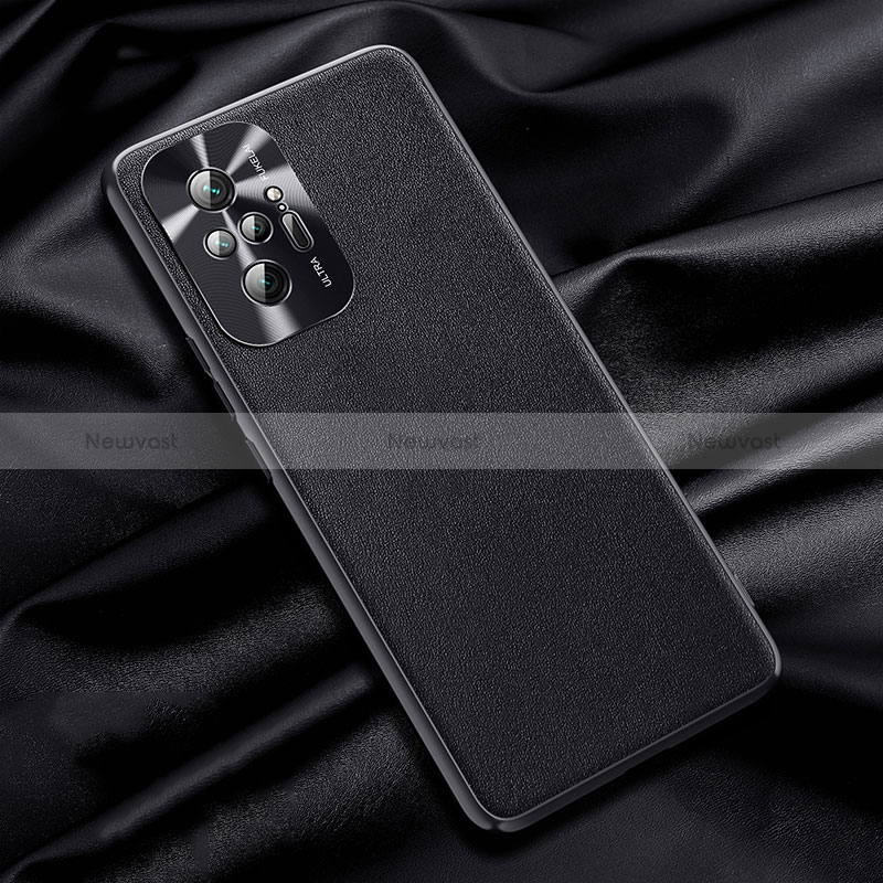 Soft Luxury Leather Snap On Case Cover QK1 for Xiaomi Redmi Note 10 Pro 4G Black