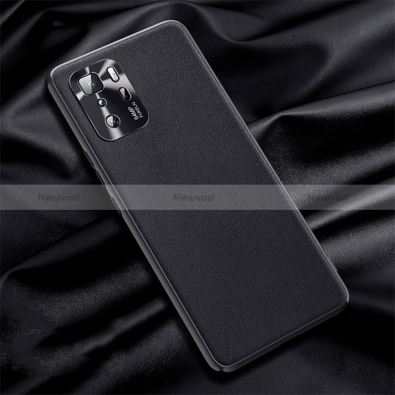 Soft Luxury Leather Snap On Case Cover QK1 for Xiaomi Redmi Note 10 Pro 5G Black