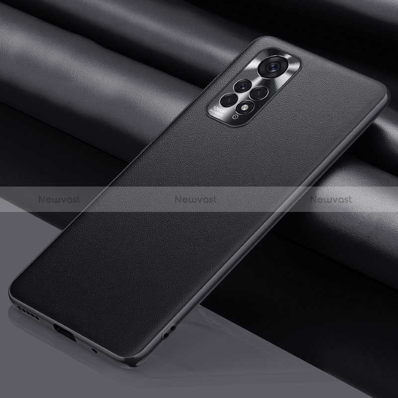 Soft Luxury Leather Snap On Case Cover QK1 for Xiaomi Redmi Note 12 Pro 4G Black