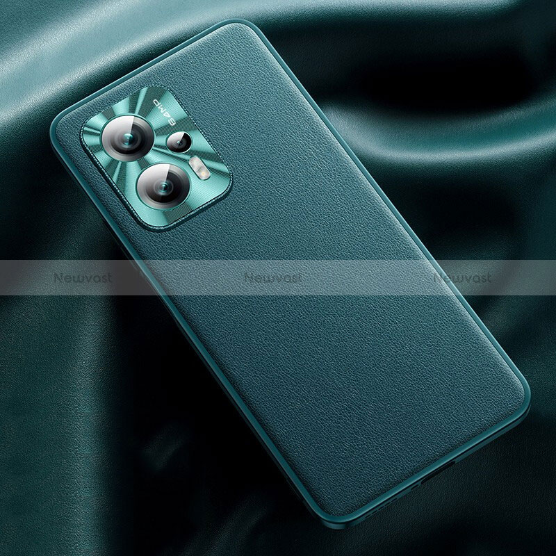 Soft Luxury Leather Snap On Case Cover QK2 for Xiaomi Poco X4 GT 5G Green