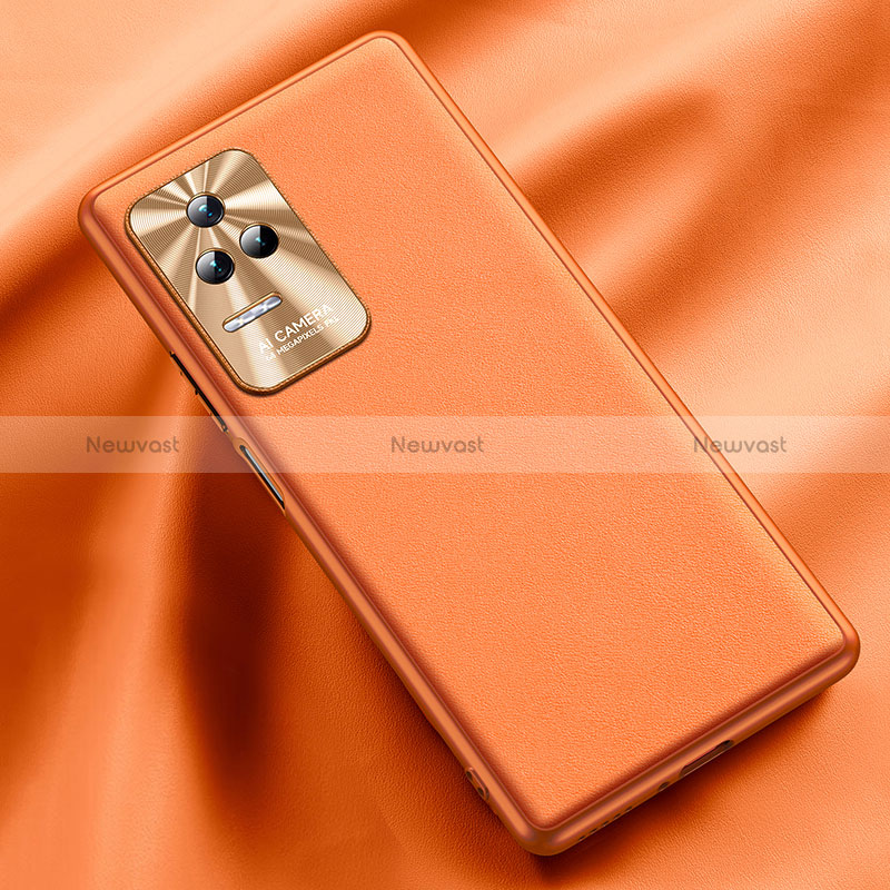 Soft Luxury Leather Snap On Case Cover QK2 for Xiaomi Redmi K40S 5G Orange