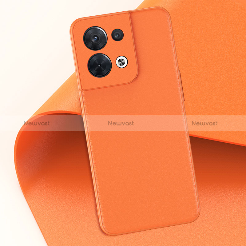 Soft Luxury Leather Snap On Case Cover QK2 for Xiaomi Redmi Note 13 5G Orange