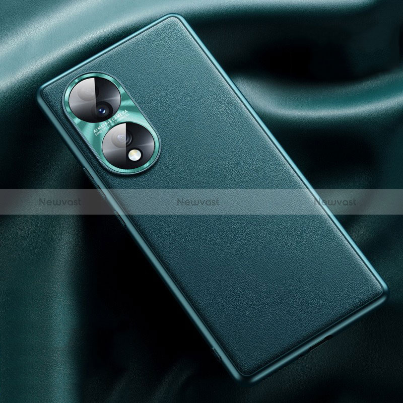 Soft Luxury Leather Snap On Case Cover QK4 for Huawei Honor 70 5G Midnight Green