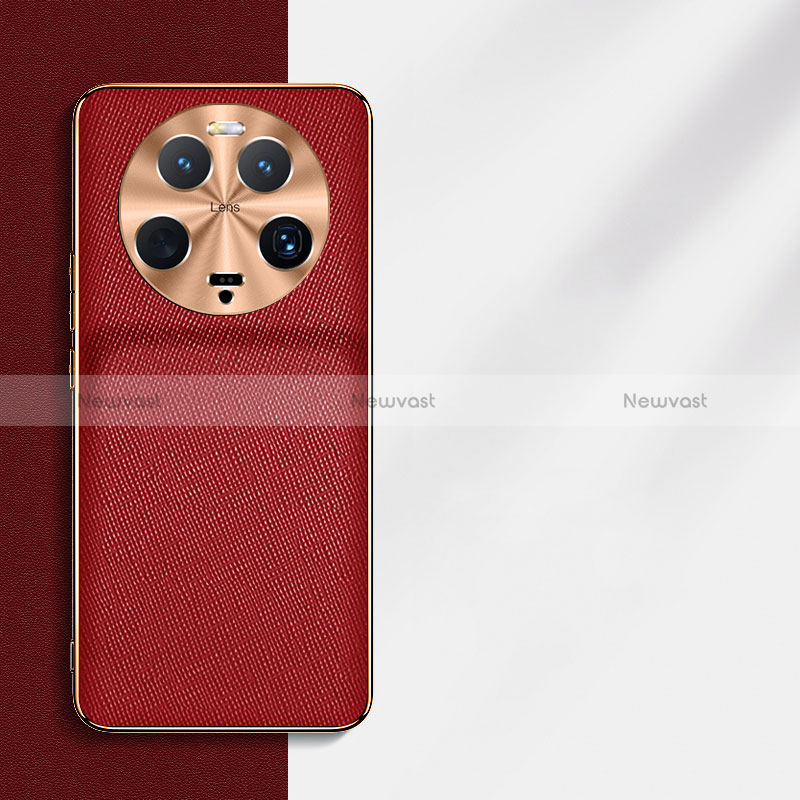 Soft Luxury Leather Snap On Case Cover QK4 for Xiaomi Mi 13 Ultra 5G Red