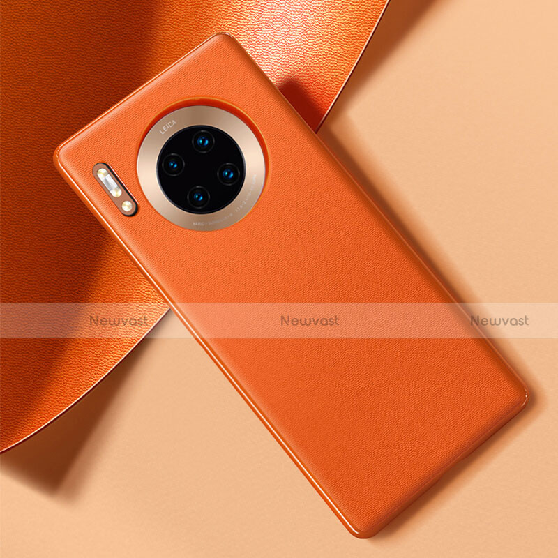 Soft Luxury Leather Snap On Case Cover R01 for Huawei Mate 30 5G Orange