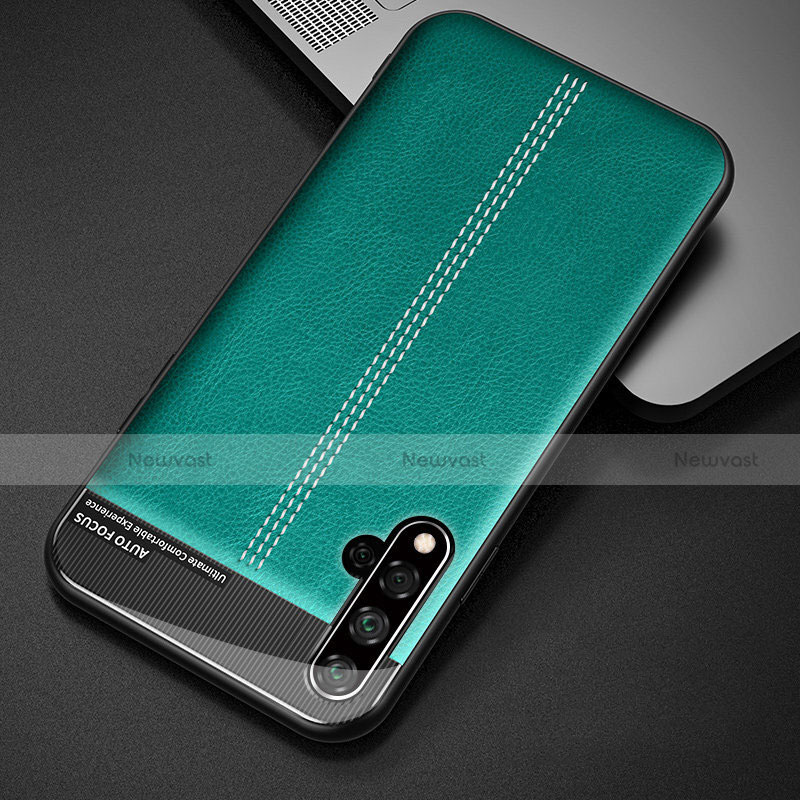 Soft Luxury Leather Snap On Case Cover R01 for Huawei Nova 5 Green