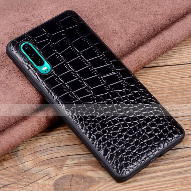 Soft Luxury Leather Snap On Case Cover R01 for Huawei P30