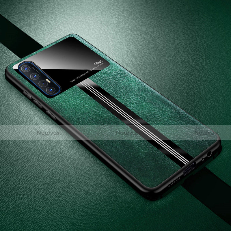 Soft Luxury Leather Snap On Case Cover R01 for Oppo Find X2 Neo Green