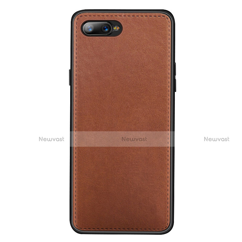Soft Luxury Leather Snap On Case Cover R01 for Oppo R15X Orange