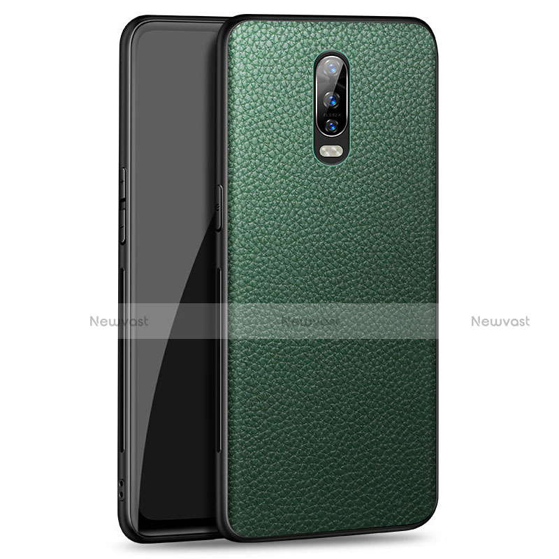 Soft Luxury Leather Snap On Case Cover R01 for Oppo RX17 Pro Green