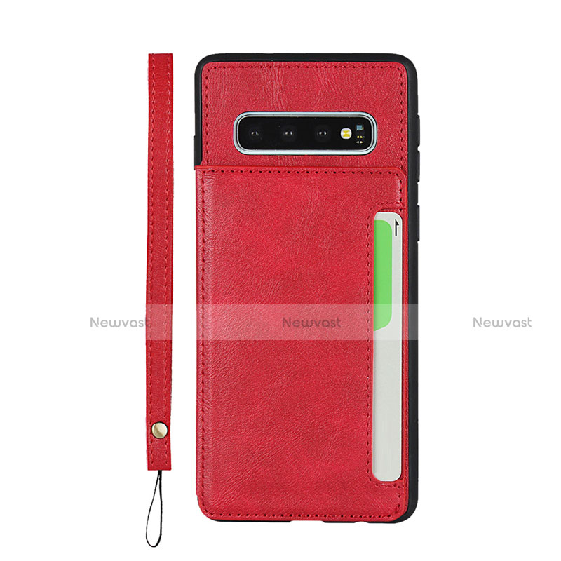 Soft Luxury Leather Snap On Case Cover R01 for Samsung Galaxy S10