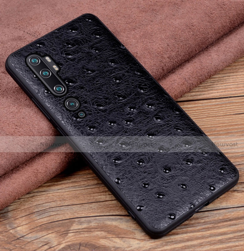 Soft Luxury Leather Snap On Case Cover R01 for Xiaomi Mi Note 10 Pro Black