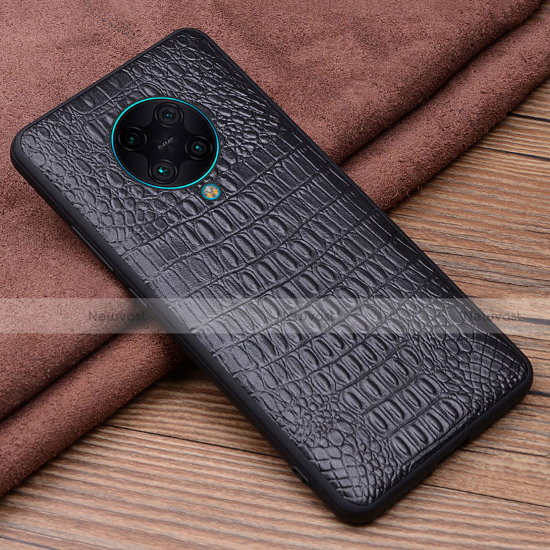 Soft Luxury Leather Snap On Case Cover R01 for Xiaomi Poco F2 Pro Black