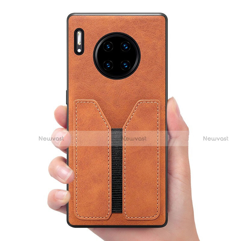 Soft Luxury Leather Snap On Case Cover R02 for Huawei Mate 30 Orange