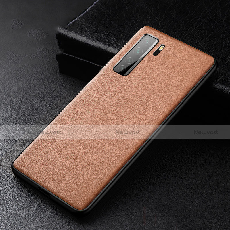 Soft Luxury Leather Snap On Case Cover R02 for Huawei Nova 7 SE 5G