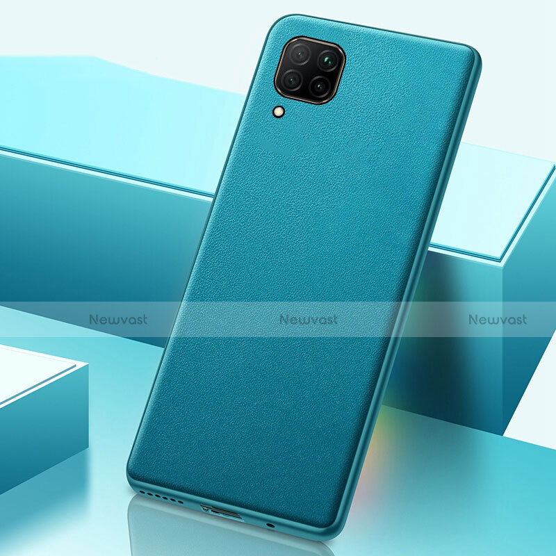 Soft Luxury Leather Snap On Case Cover R02 for Huawei P40 Lite Cyan