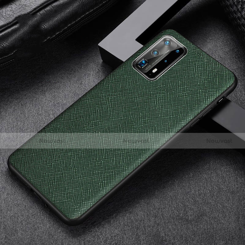 Soft Luxury Leather Snap On Case Cover R02 for Huawei P40 Pro+ Plus Green