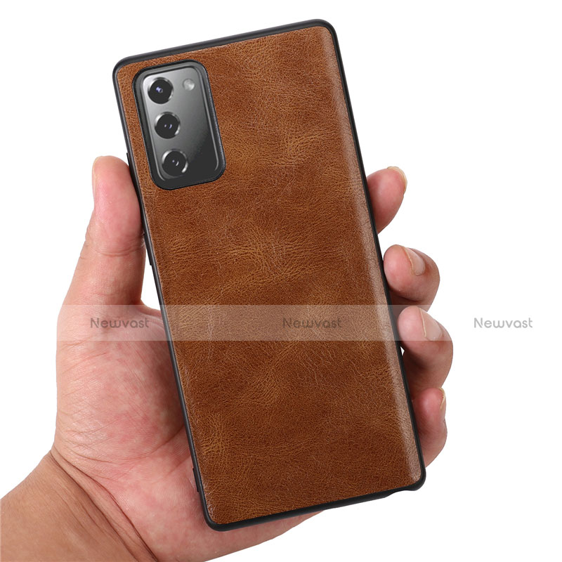 Soft Luxury Leather Snap On Case Cover R02 for Samsung Galaxy Note 20 5G